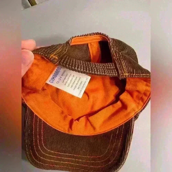 Vintage 100% cotton stretch corduroy toddler ball cap lined embroidered boy - Picture 2 of 6